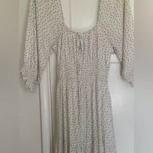 Floral Print Cream Dress